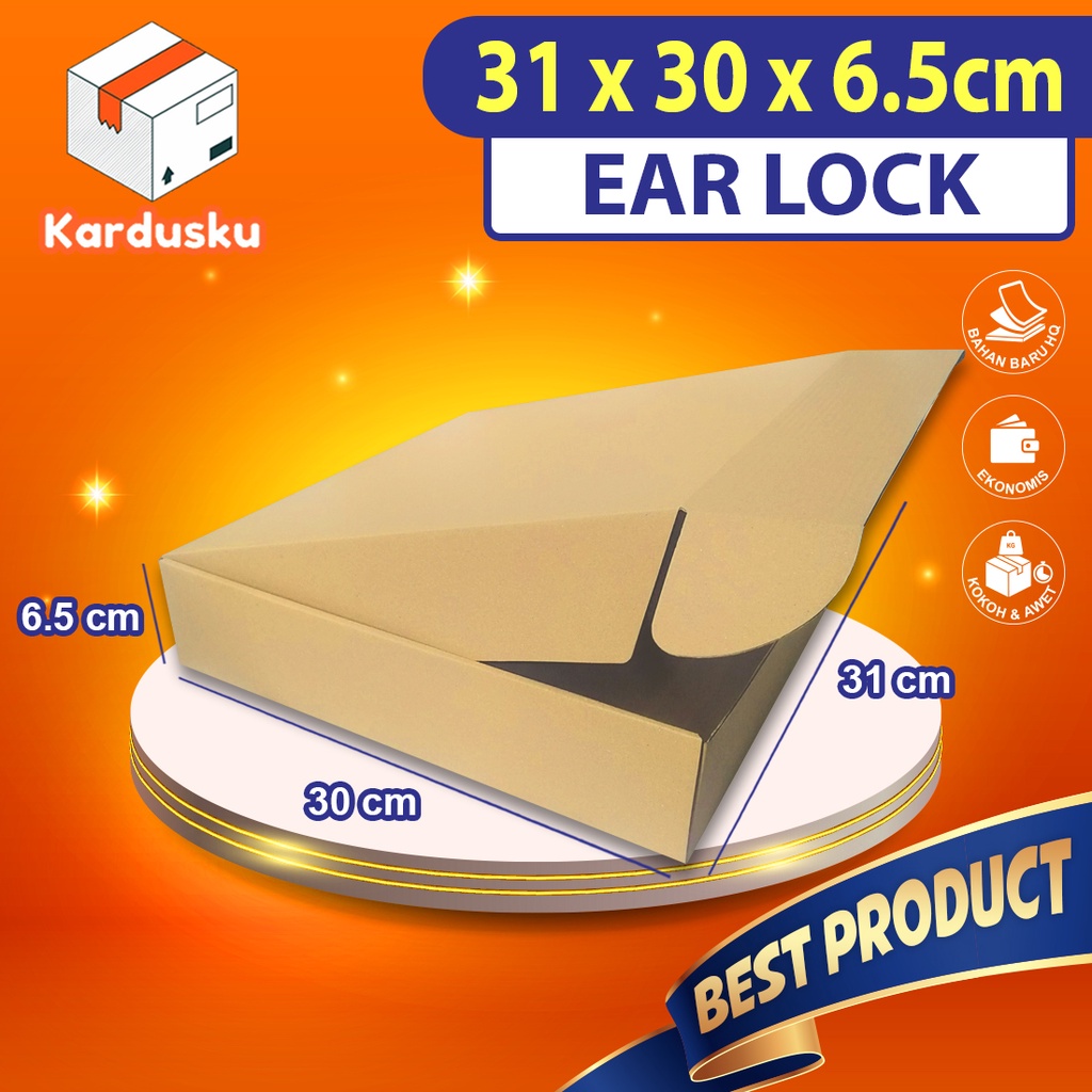 

Kardus Dus uk 31x30x6,5 cm (ECER) Die Cut Box Kotak Packing Aksesoris Baju Kue Hijab EARLOCK FULL