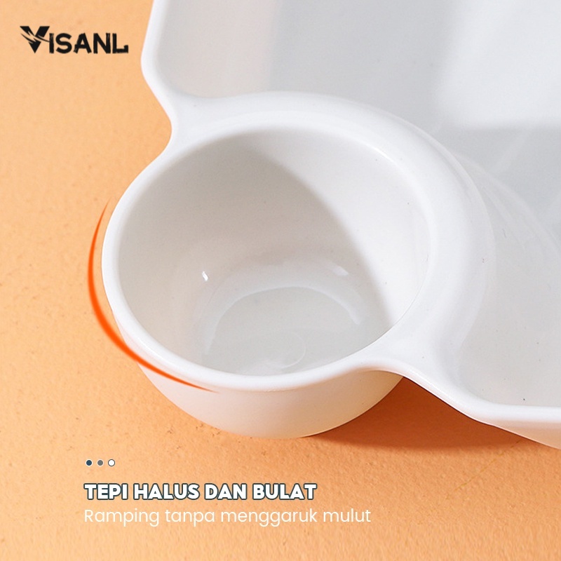 Piring Makan Saji Gorengan Square Segi Piring Piring Makan Kue Roti Snack BPA Free