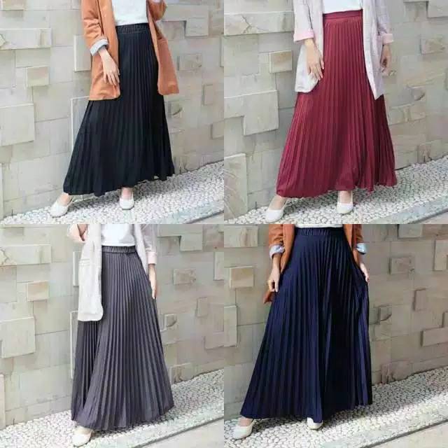 Rok plisket mayung hyget{maxi skirt} // muat bb 40-95 kg// 1kg -4 pcs