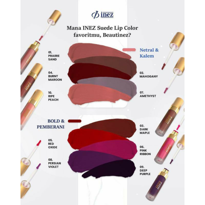 INEZ SUEDE LIP COLOR ORIGINAL 100%