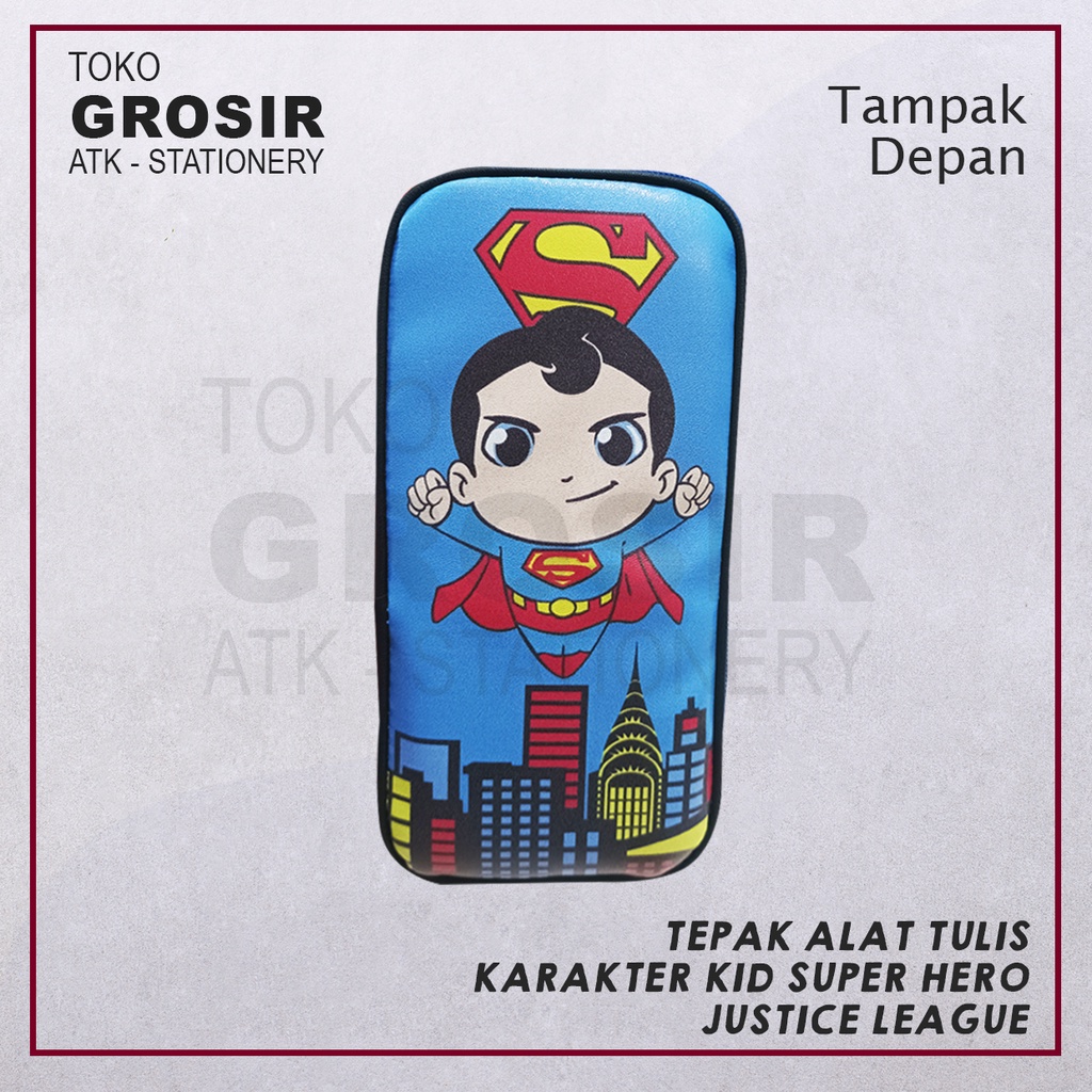 

Kotak Pensil Kain Karakter Super Hero Superman / Tempat Pensil Kain / Tepak Pensil Kain Resleting Karakter Heroes DF774