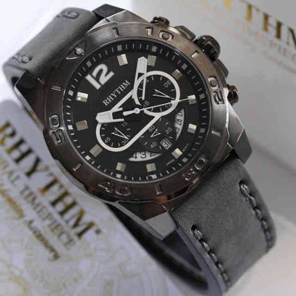 jam tangan pria RHYTHM S1408 tali kulit original