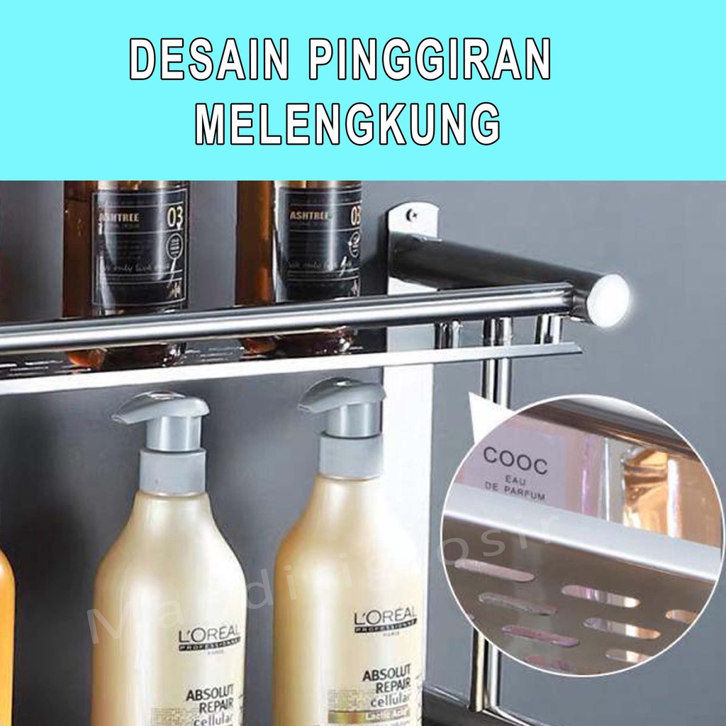 Rak Kamar Mandi *Rak Gantung 2 Tingkat * Rak Stainless * Rak Serbaguna