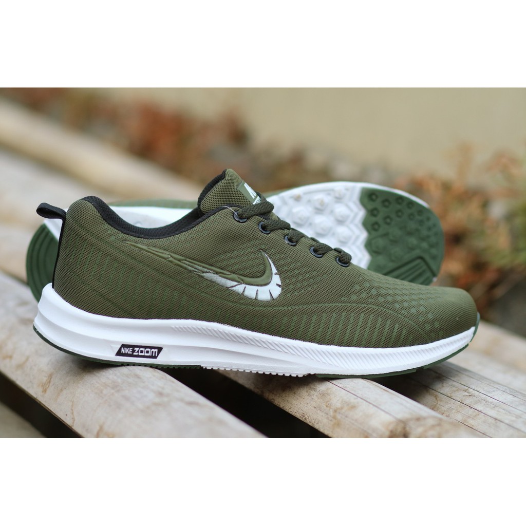 SEPATU nike ZOOM PEGASUS ARMYOLAHRAGA LARI RUNNING SPORT SNEAKERS CASUAL SEKOLAH KETS JOGGING