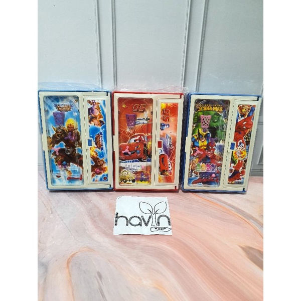 kotak pensil ada GAME PINBALL + DUDUKAN BUKU untuk MEMBACA/PENSIL CASE PLASTIK-COWO pinball JUMBO
