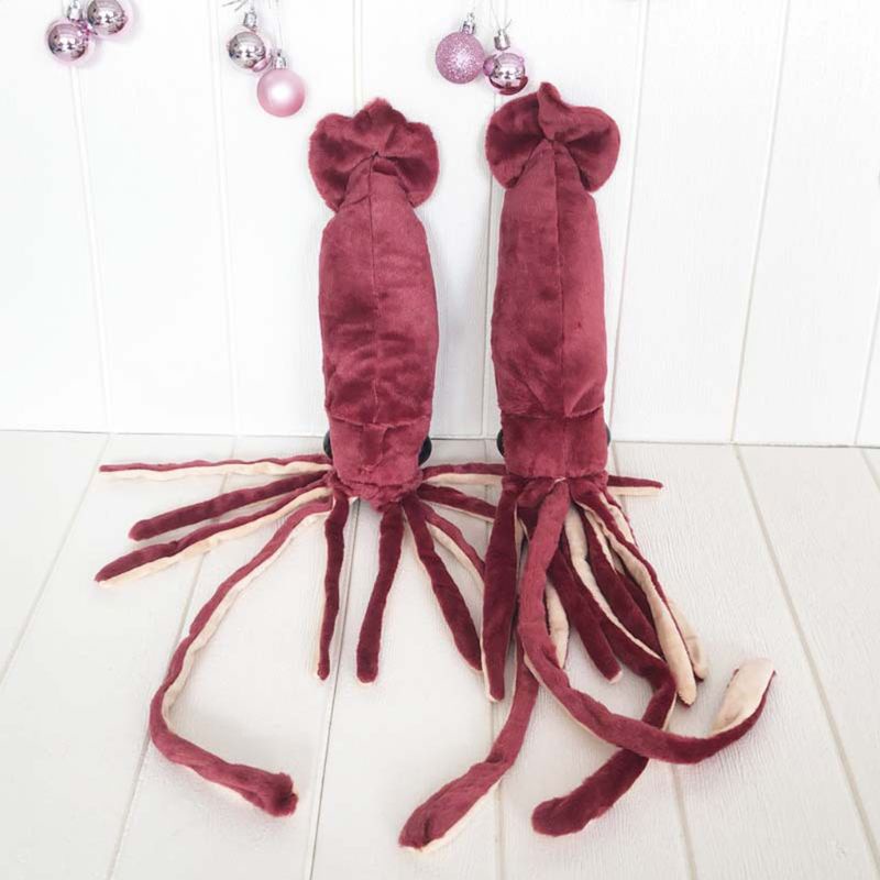 Mary 25.59in Stuffed Plush Squid Untuk Boneka Dengan Postur Lucu Mainan Hadiah Untuk Anak Laki-Laki Perempuan