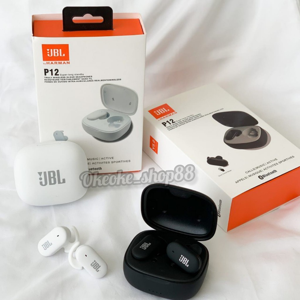 Earphone Handsfree Bluetooth Wireless 5.0 JBL TWS P12