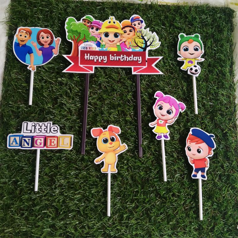Topper Cake little angel Hiasan kue ulang tahun happy birthday