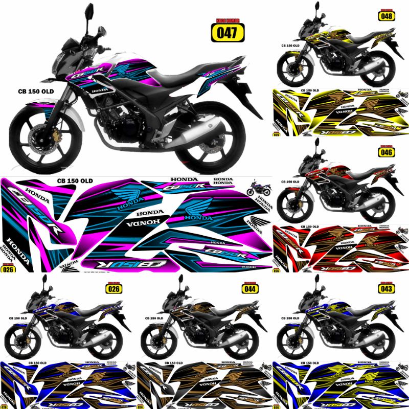 Stiker striping cb old 2013-2015 sticker lis body honda cb lama decal custom grafis