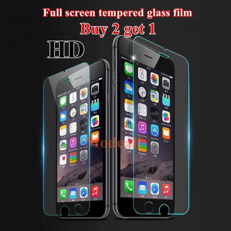 【Beli 2 dapatkan 1 gratis】Film kaca IPhone X 8 6 6s Plus 7 XS MAX XR 13 12 11 pro max mini 9H Tempered Glass