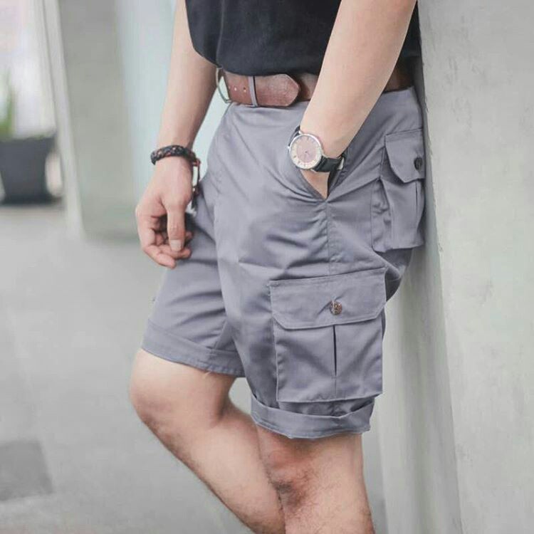 Celana Pendek Cargo - Grey / Celana Cargo / Celana Cargo Pendek / Cargo Pendek