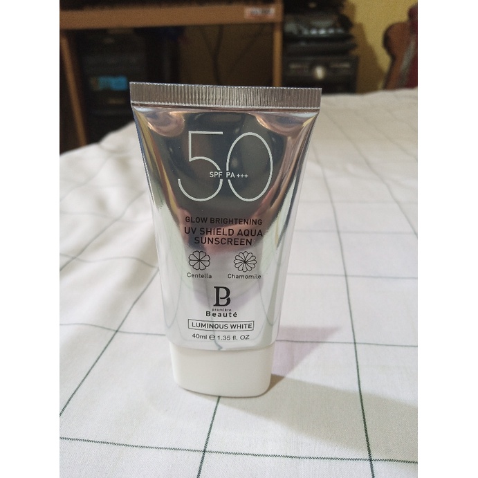 [ORI] Premiere Beaute Sunscreen SPF 50 Luminous White Glow PA+++ 40ml UV Shield Sun Protect Sunblock Badan &amp; Wajah