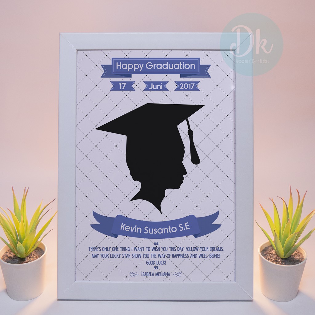 Kado Wisuda Graduation Bingkai Desain Siluet Shopee Indonesia