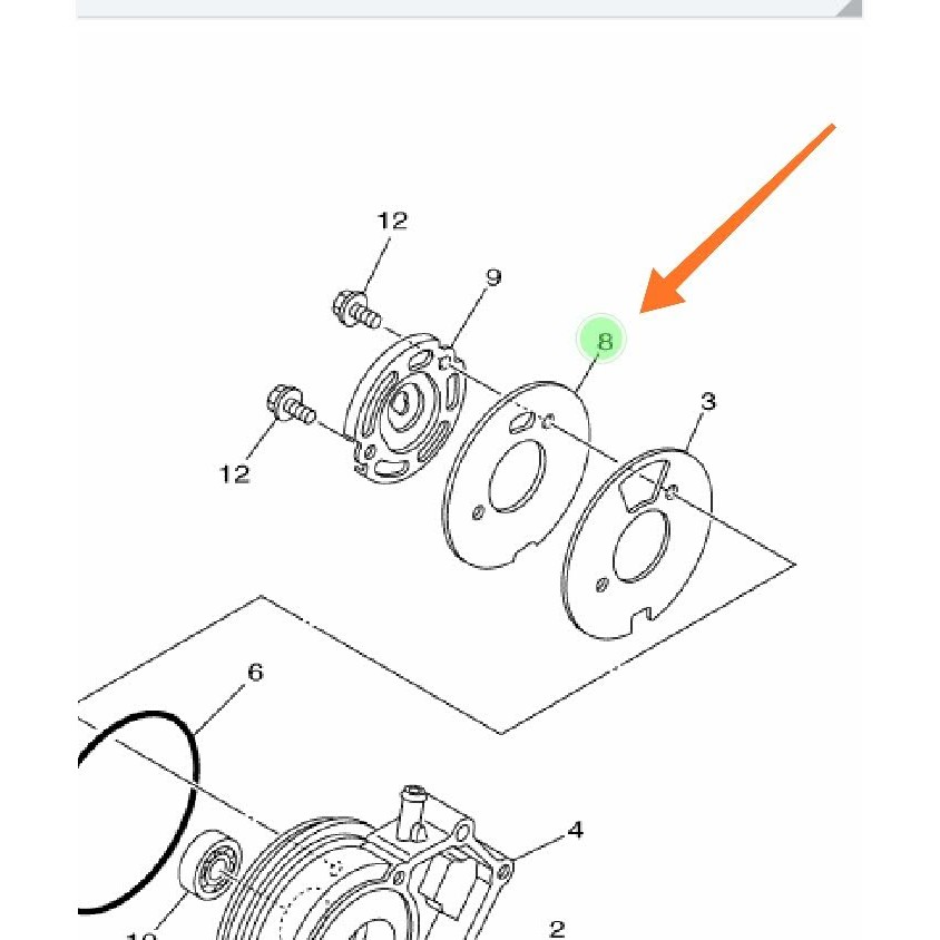 PLATE PLAT TIPIS WATERPUMP WATER PUMP VIXION NEW LED R15 OLD LAMA V2 XABRE ORI YGP 1S7-E1951-00