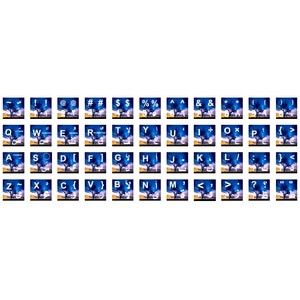 Stiker Keyboard Arab Laptop Background Pemandangan Tulisan Putih