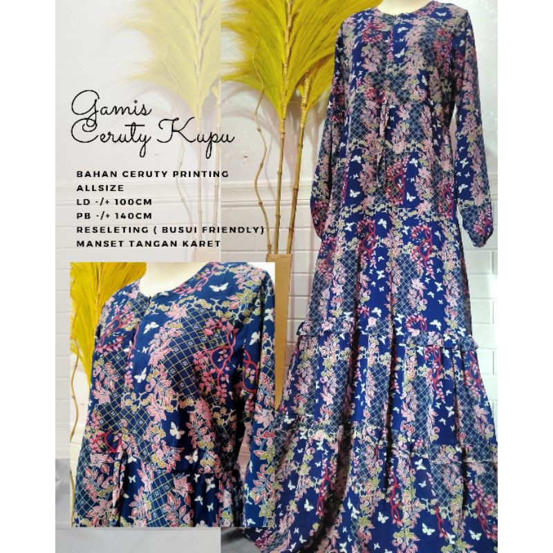 Gamis ceruty printing