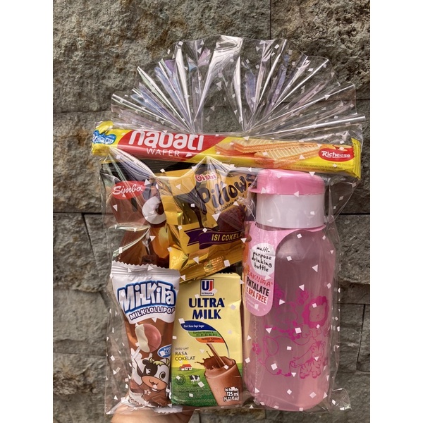 Bingkisan ulang tahun anak /Botol anak Takuma+snack/Paket Ulang Tahun plus Souvenir/Goodiebag/Souven