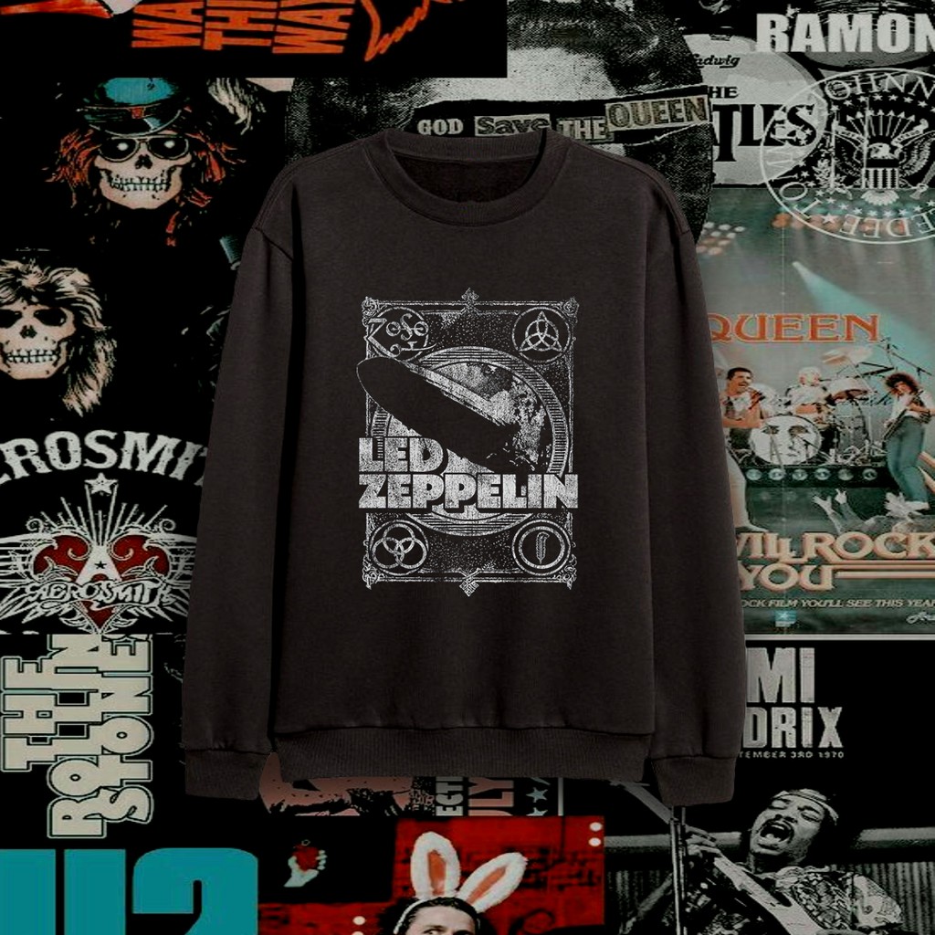 Crewneck sweater pria & wanita band led zeppelin