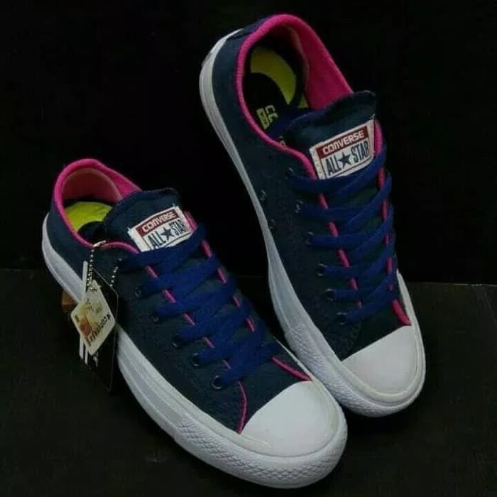 Converse CT size 36-40 sepatu wanita sneakers casual pink blue abu - Navy- 36