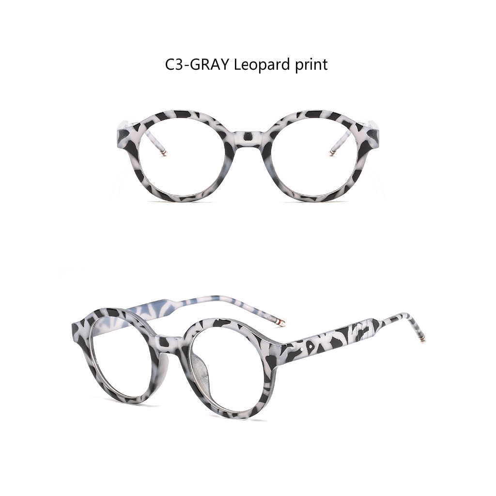 Fashion metal hinge round frame rice nail retro men's and women's glasses