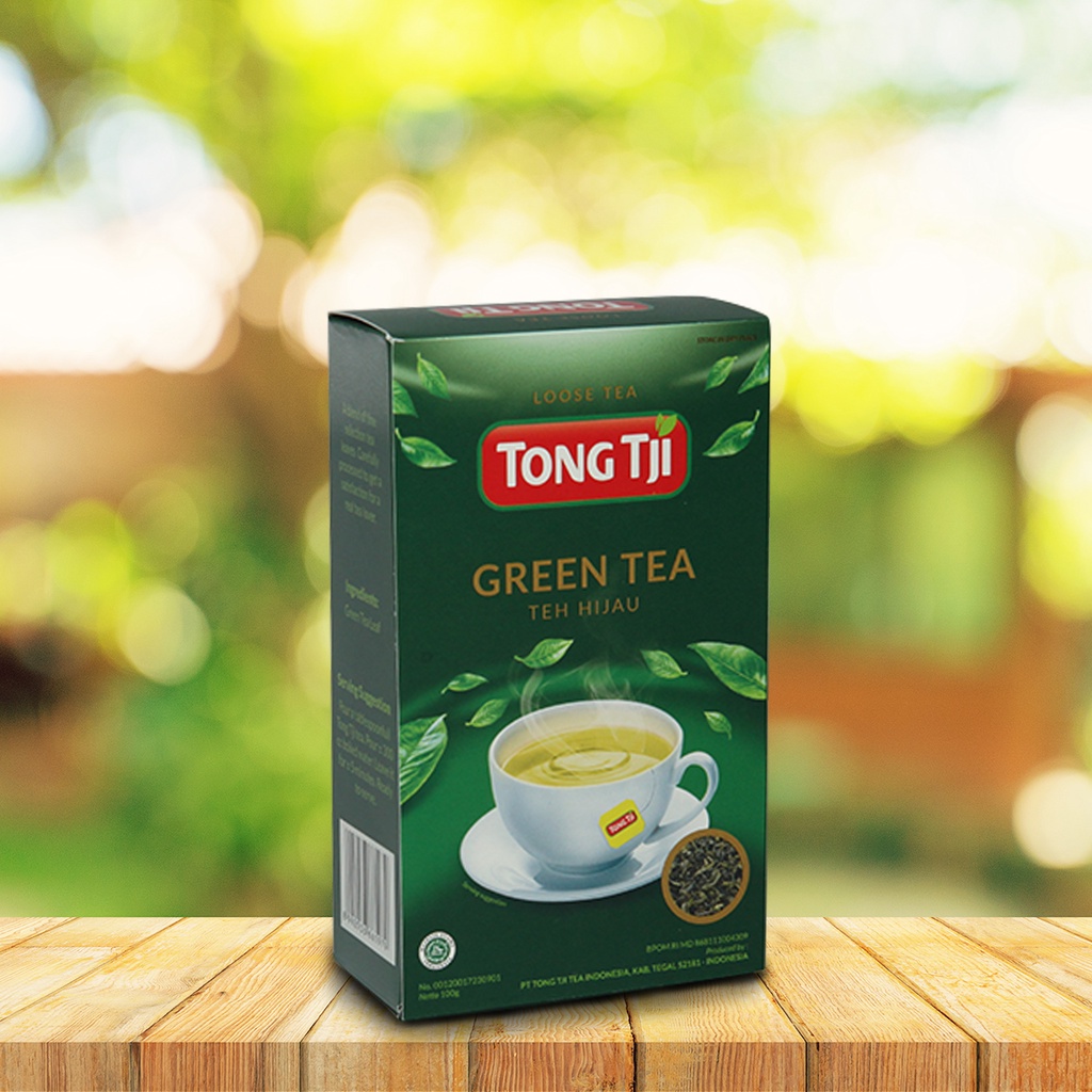 Tong Tji Bundling Tong Tji Green Tea Seduh 100g Gratis Gelas Cantik*