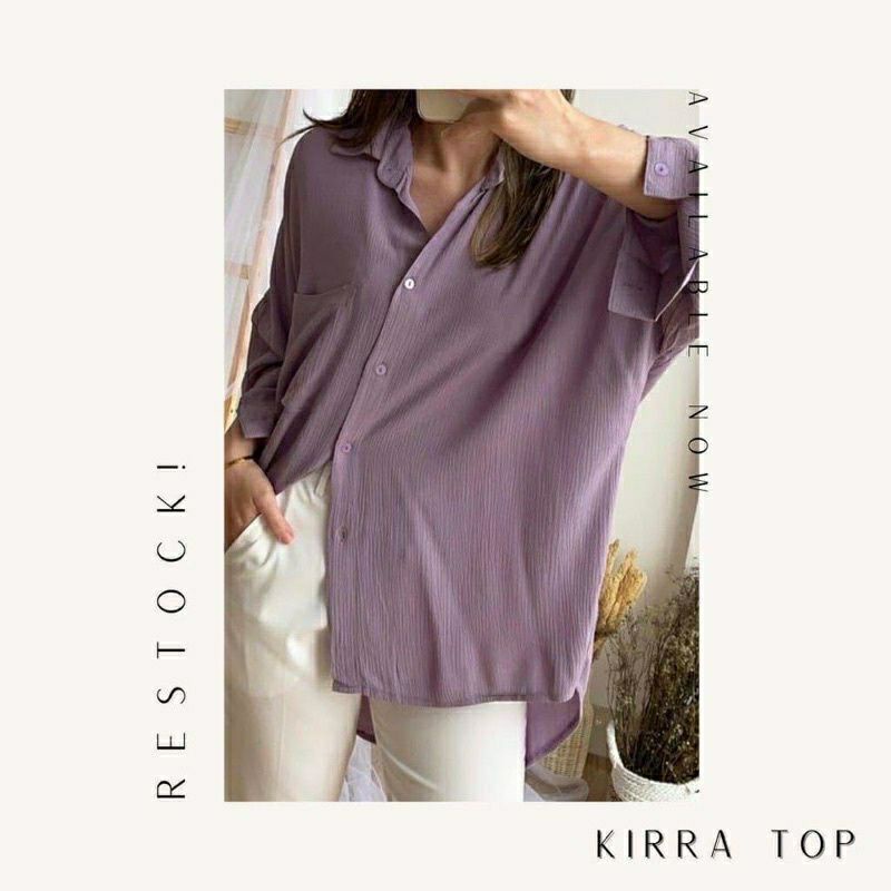 1KG MUAT 5PCS | KIRRA TOP OVERSIZE KEMEJA CRINCLE HITS OOTD ALA SELEBGRAM FASHION GROSIR WANITA TERMURAH