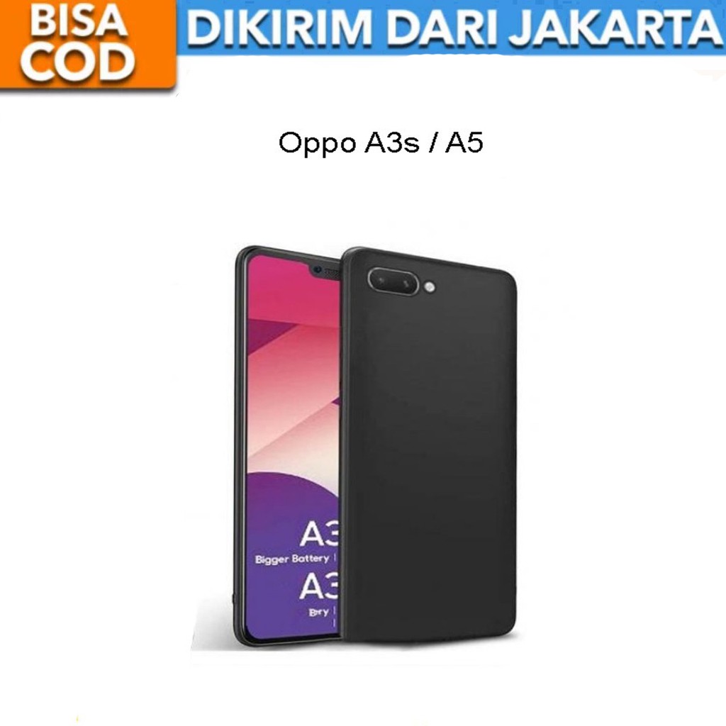 SoftCase Black Matte for Oppo A3s / A5