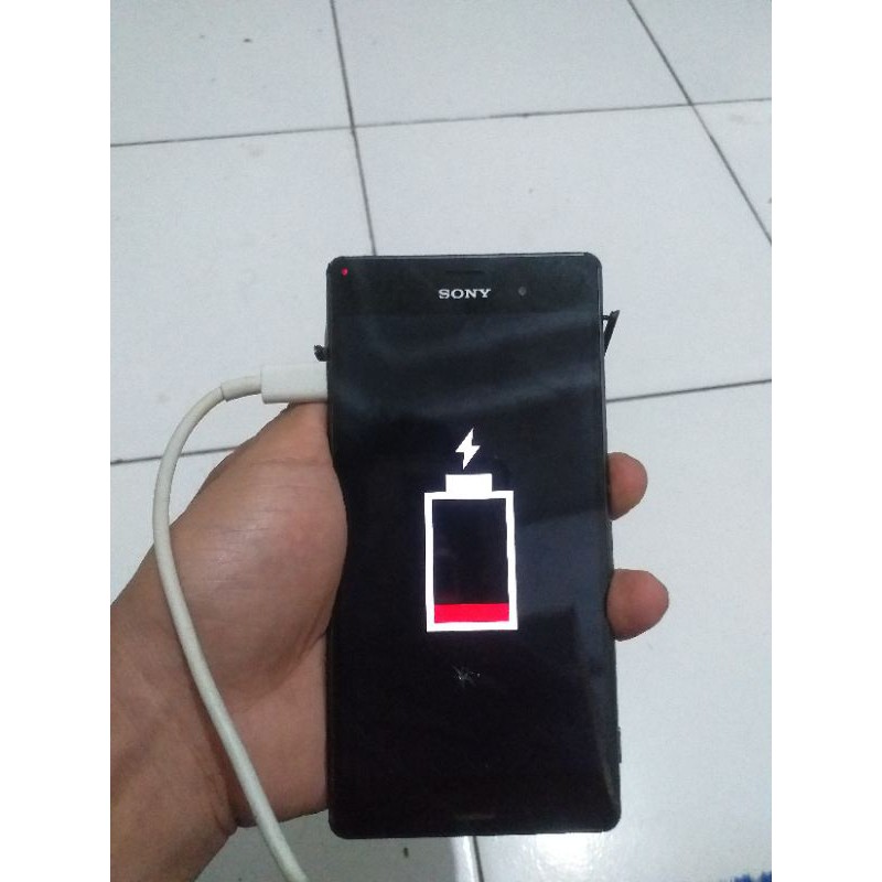Sony Z3 Big Minus touch retak LCD Bagus