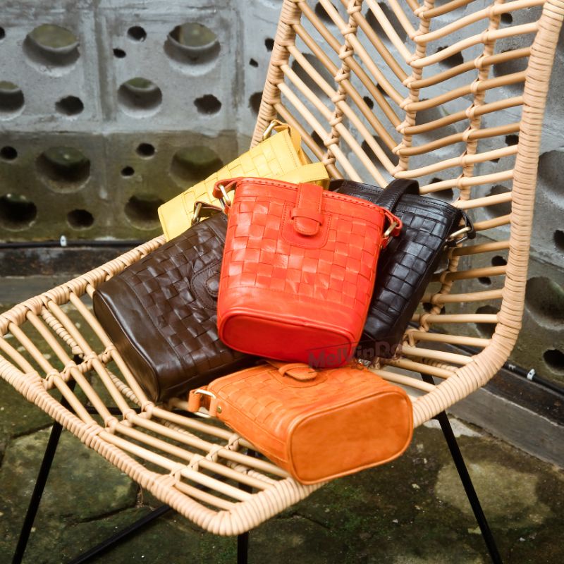 TALIA BAG - Hitam - Merah - Kuning - Coklat Tua - Coklat Muda/ Tas Wanita/ Tas Wanita Asli Kulit Sap