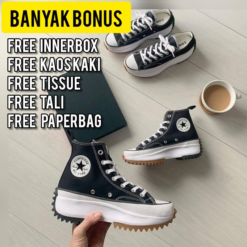 Jual Sepatu Converse Run Star Hike Sneakers Wedges Shopee Indonesia