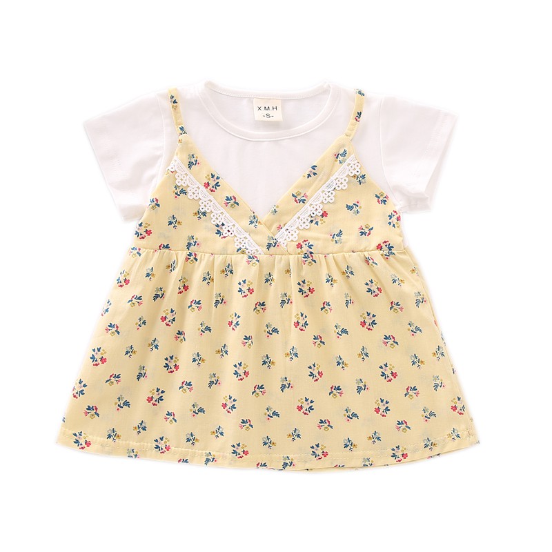 Dress Anak Perempuan Jumpsuit Motif Bunga Import Bahan Cotton Lembut Estimasi usia 3 Bln -4 Tahun-8