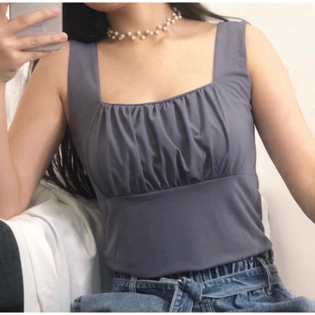 COD Tank top Crop premium Bahan jersey 2 layar