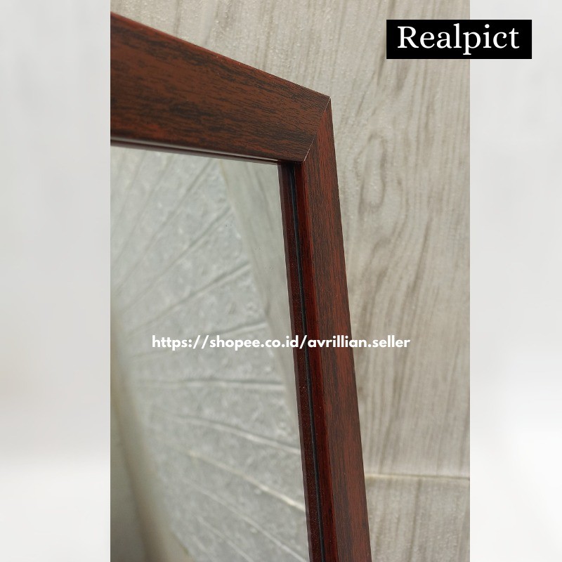 Cermin Full body Kaca Aesthetic Cermin Standing Mirror Dinding Minimalis Rias UK.127 X30 CM Termurah-STANDART 127X30 CM