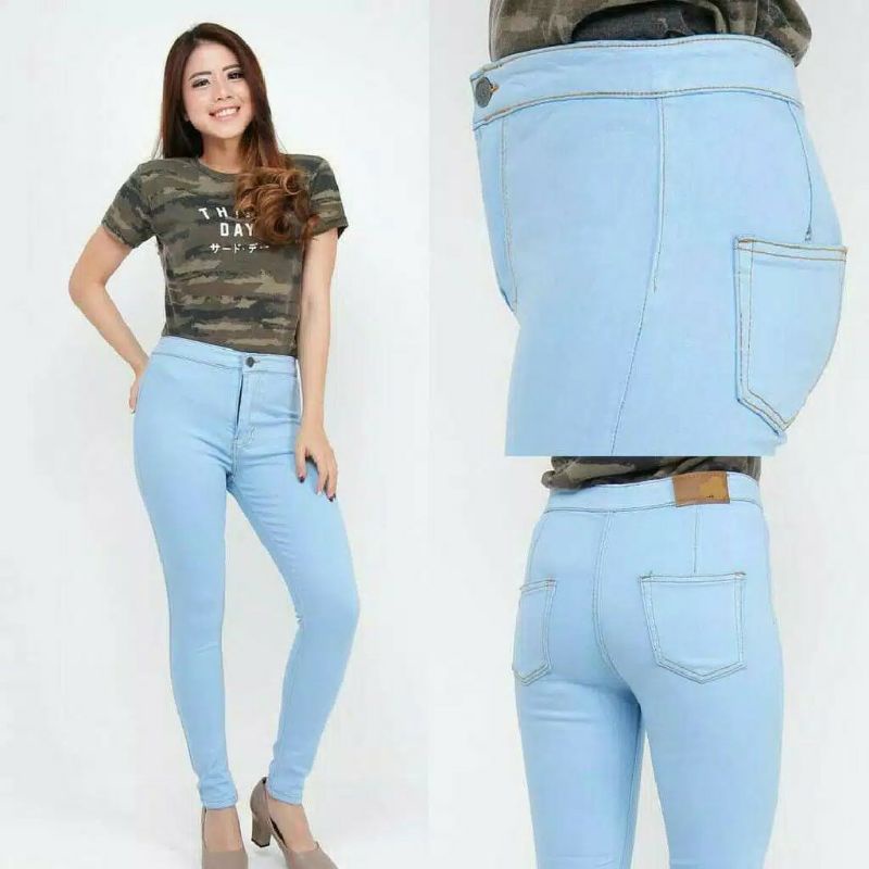 Rk,CELANA JEANS HW CELANA PANJANG WANITA (HW POLOS)