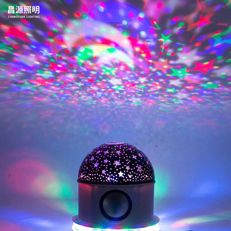 Lampu Disco Bluetooth Speaker Proyektor UFO &amp; Bintang