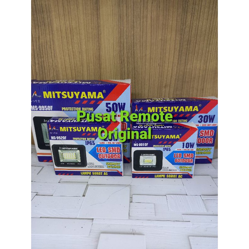 LAMPU LED SOROT AC MITSUYAMA 10W 10 WATT MS-9910F IP65 ORIGINAL