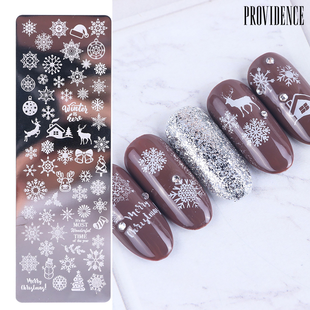 Providence Nail Art Stamping Plate Clear Engraved Leaf Flower Printing Stainless Steel DIY Manicure Template Nail Tool for Beauty