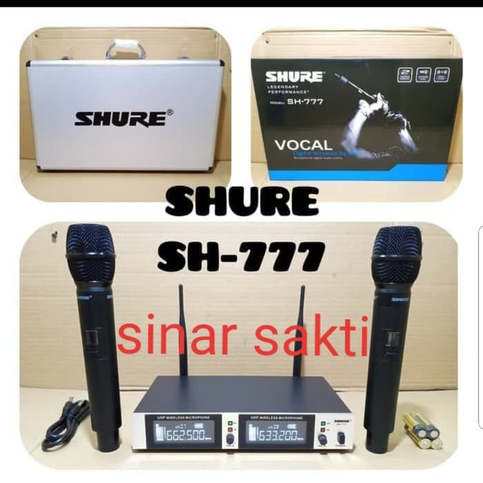 MIC WIRELESS SHURE SH777/SH 777 FREE KOPER 2BH MIC PEGANG