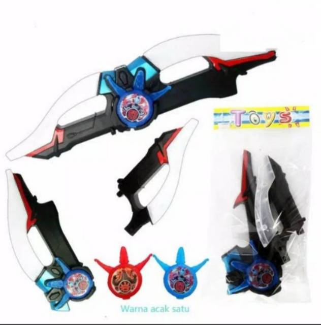 MOMBABY1 Mainan Anak Senjata Ultraman Double Sword atau Kado Mainan Anak Cowok Senjata Ultraman