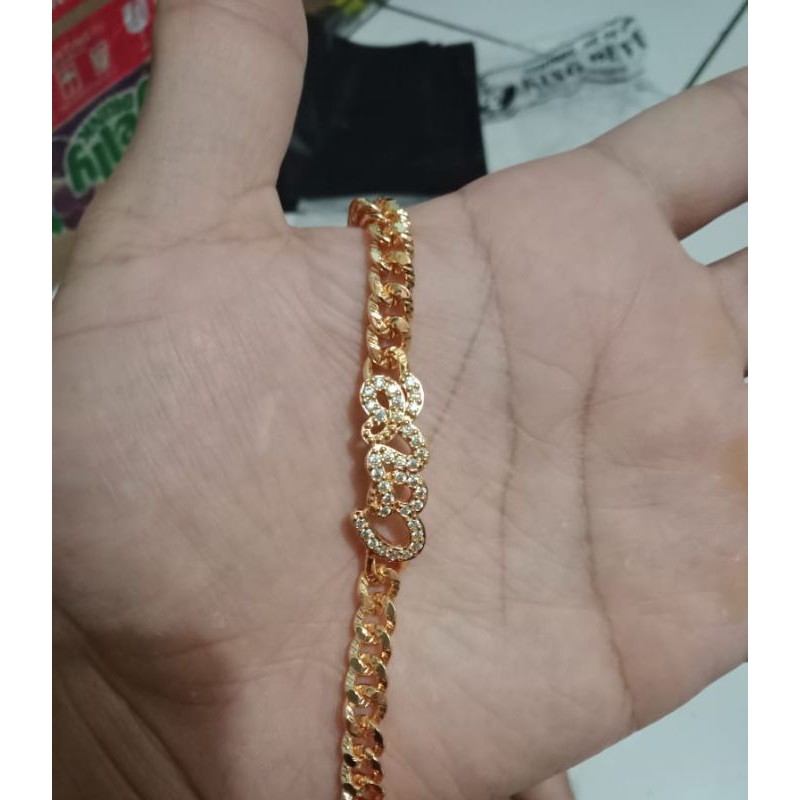 gelang tanga wanita xuping berlapi emas B.