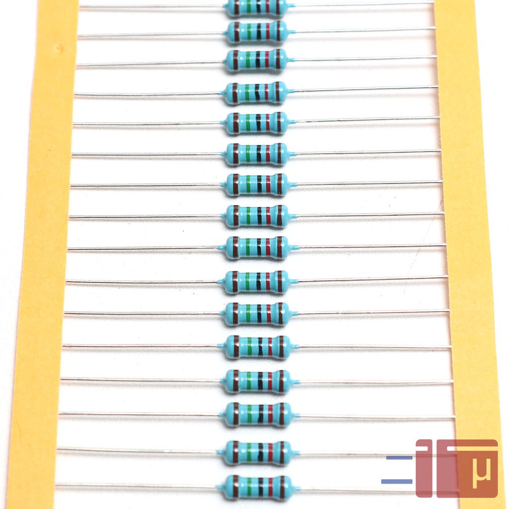 x10 Resistor 15K 1/2W Metal Film 1% Taiwan Kaki Tembaga