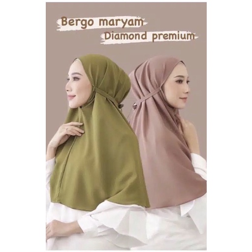 HIJAB INSTAN BERGO MARYAM DIAMOND CREPE