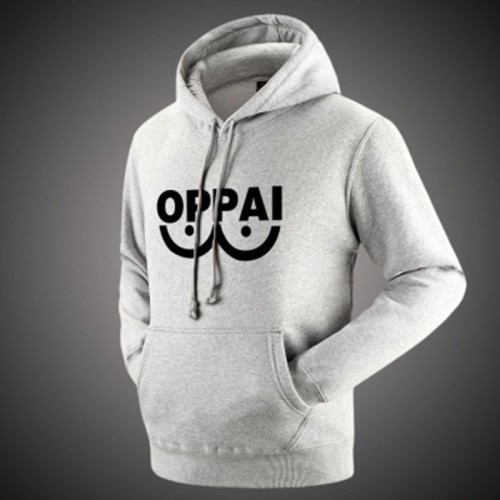 Sweater Anime ONE PUNCH MAN Oblong / Hoodie OPPAI Jumper Pria Wanita Size S M L XL XXL XXXL
