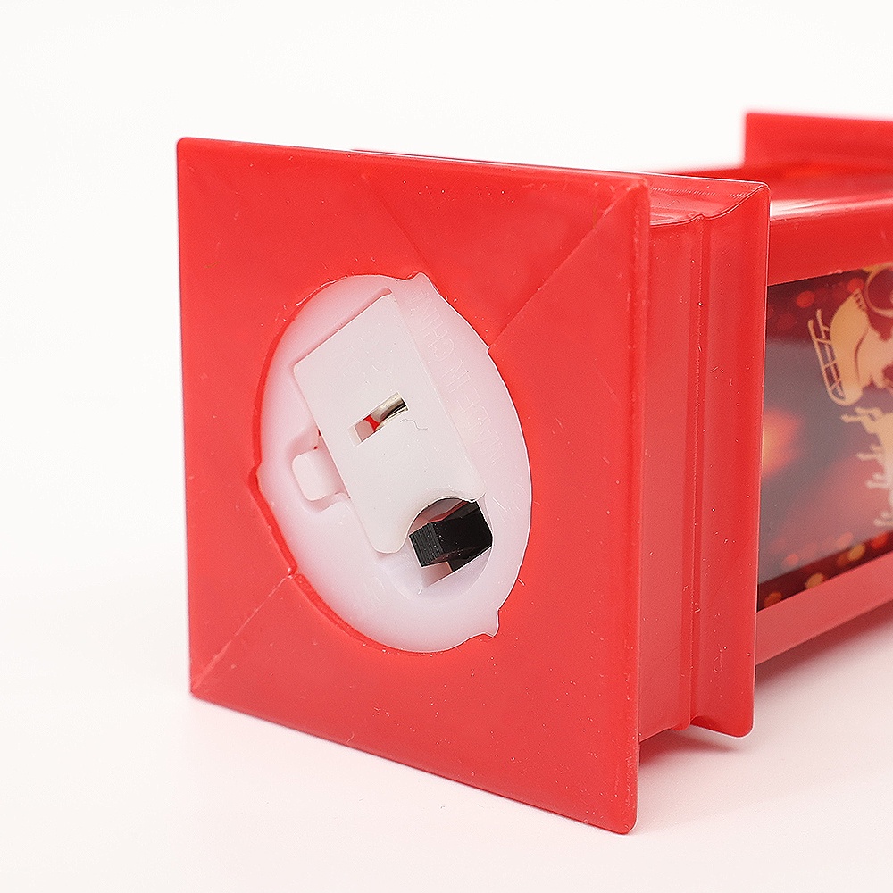 1 Pc Lampu Lentera Lilin Natal Dengan Led Bingkai Merah Ukuran 14x5.2cm Tahan Air