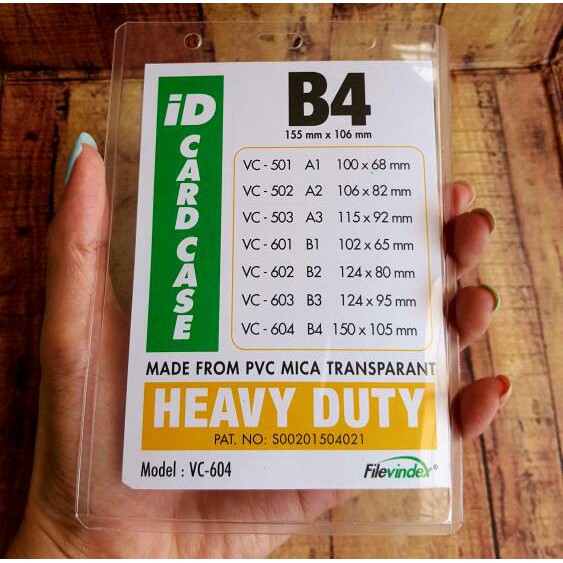 20Pcs (1Pak) Card Case B4 / Glue Card / Name Tag Tebal 