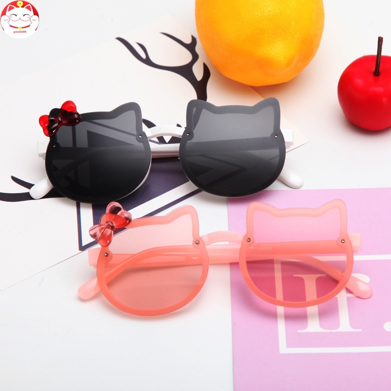 Kacamata Baby Color Bow Sunglasses Cute Round Sunglasses Sun Protection For Party Beach Photography