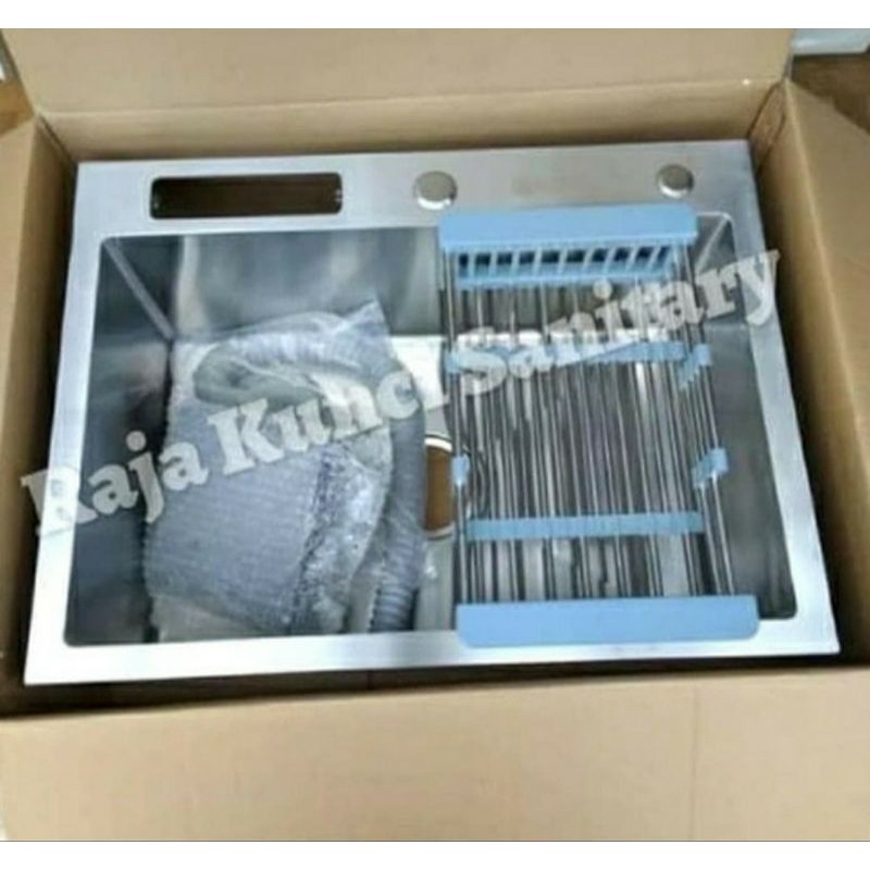 Paket Lengkap Kitchen Sink BOLZANO NICE 6045 Stainless 304/Bak Cuci Piring BOLZANO Seri Nice 6045