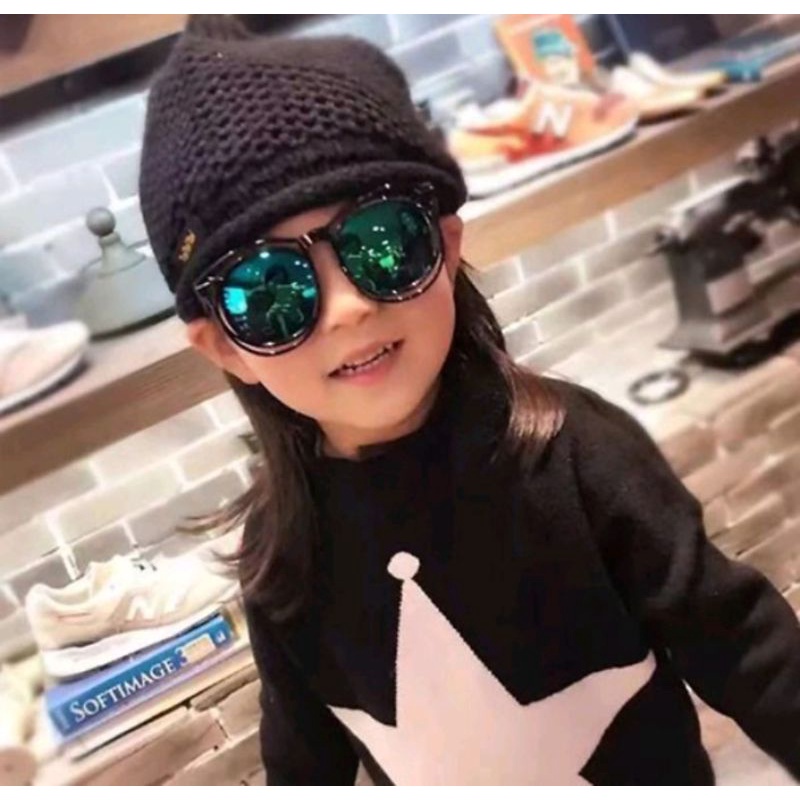 Kacamata Anak New Trend GF40 Anak Terbaru Bulat New kacamata hitam High Quality Kacamata Fashion