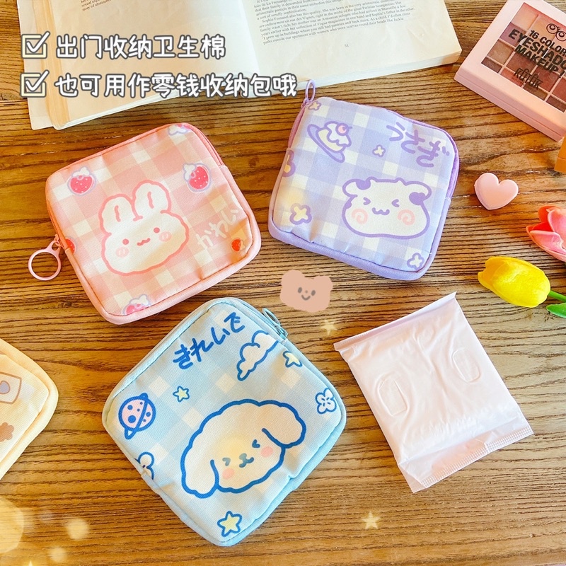 DOMPET MINI / TEMPAT SOFTEX MINI TRAVEL / DOMPET PEMBALUT POUCH WANITA / DOMPET KECIL JAPAN