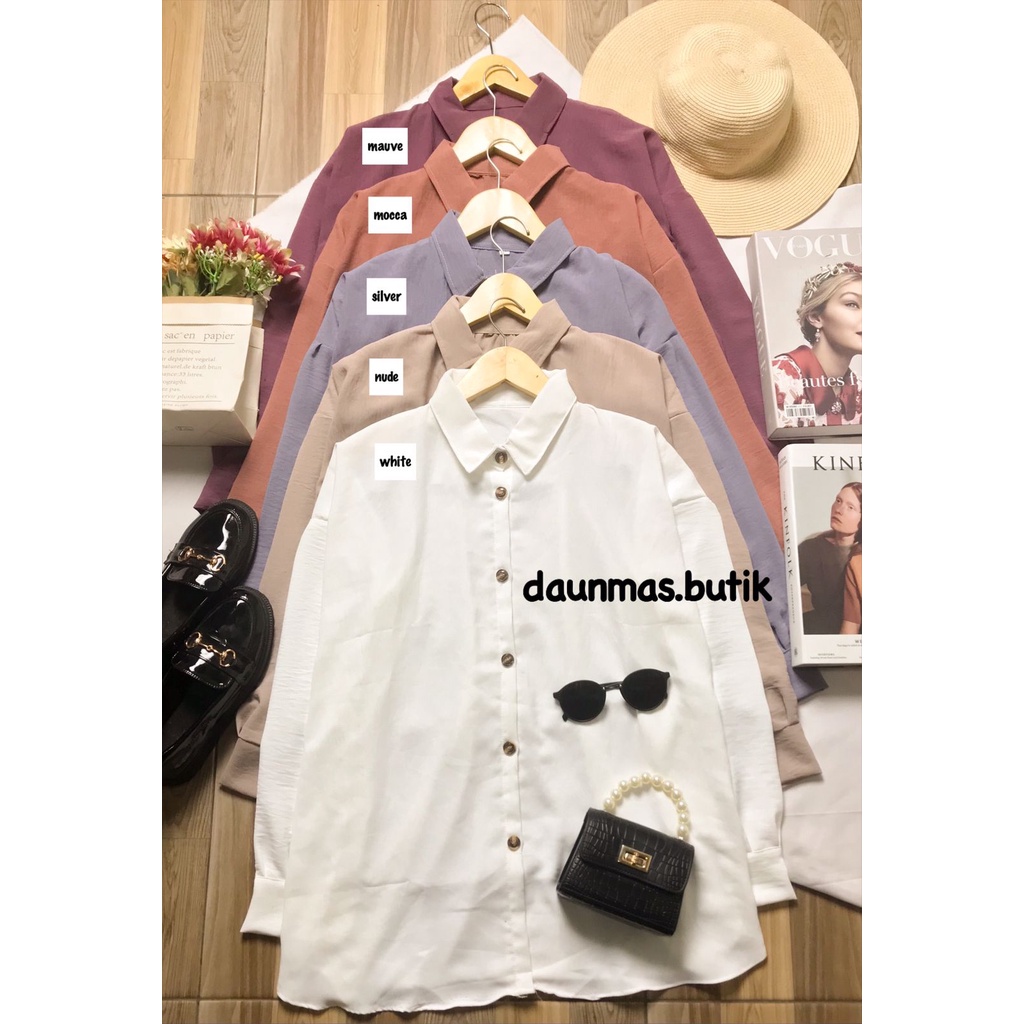 1KG MUAT 5PCS | KENDA KEMEJA OVERSIZE JUMBO AIRFLOW CRINKLE HITS OOTD SELEBGRAM FASHION GROSIR WANITA TERBEST SELLER